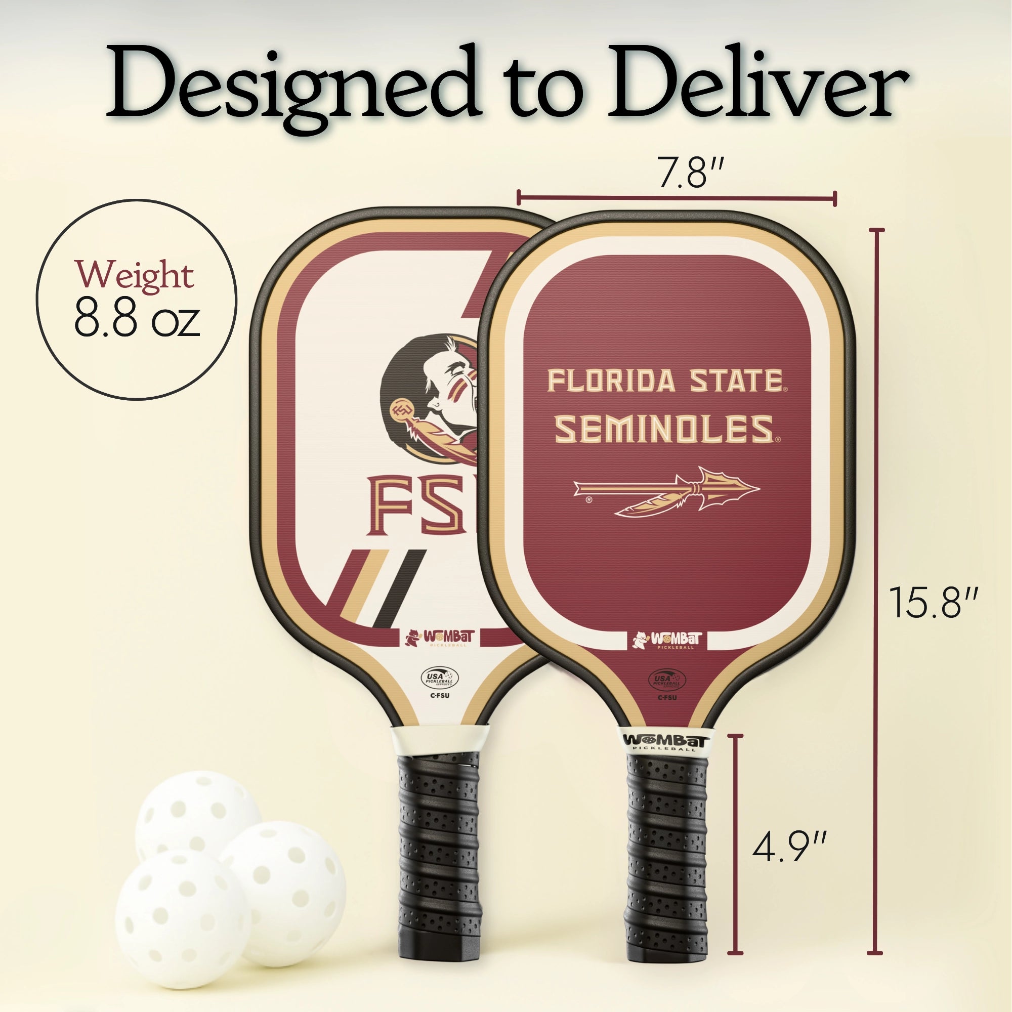 Florida State Seminoles - 16mm Paddle