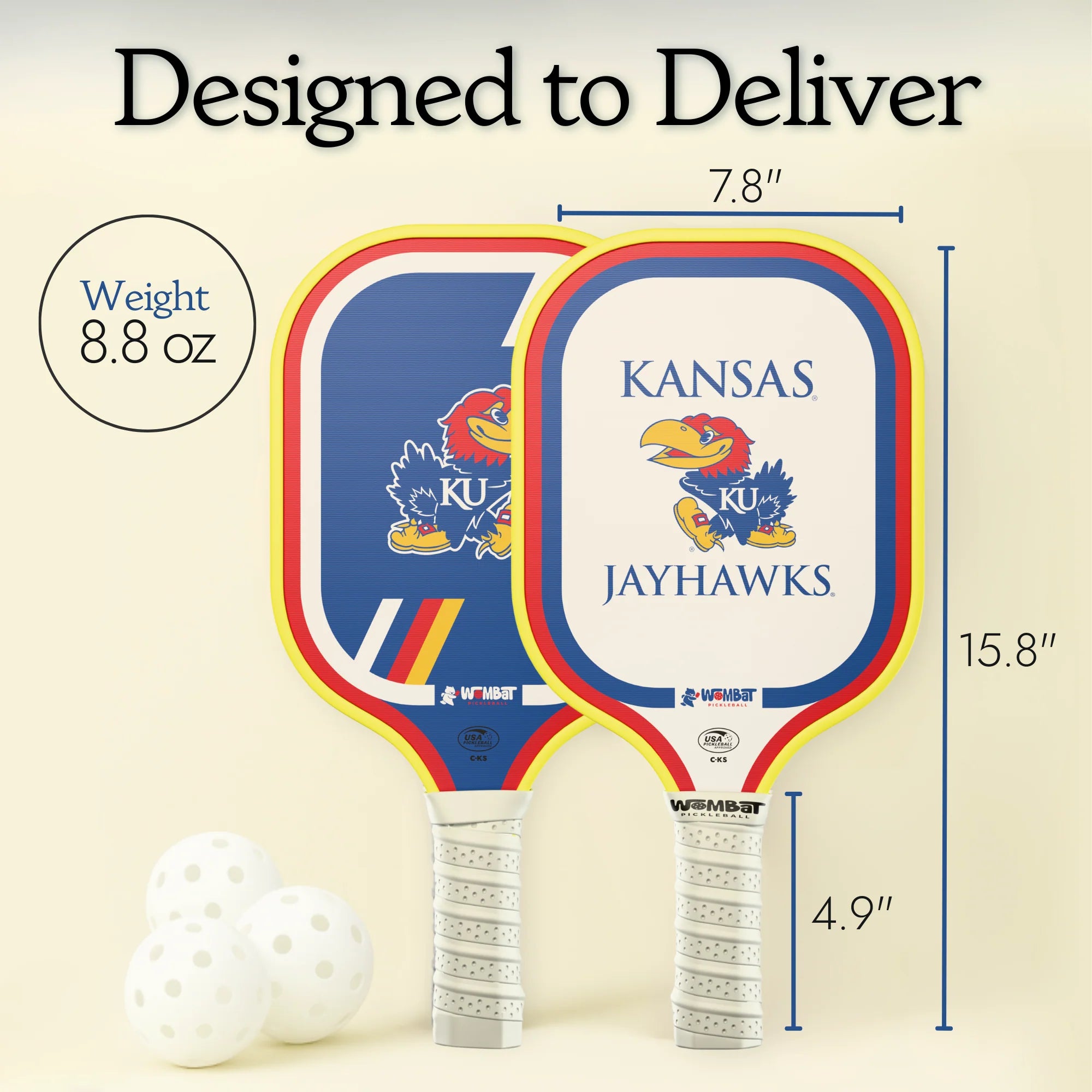 Kansas Jayhawks - 16mm Paddle