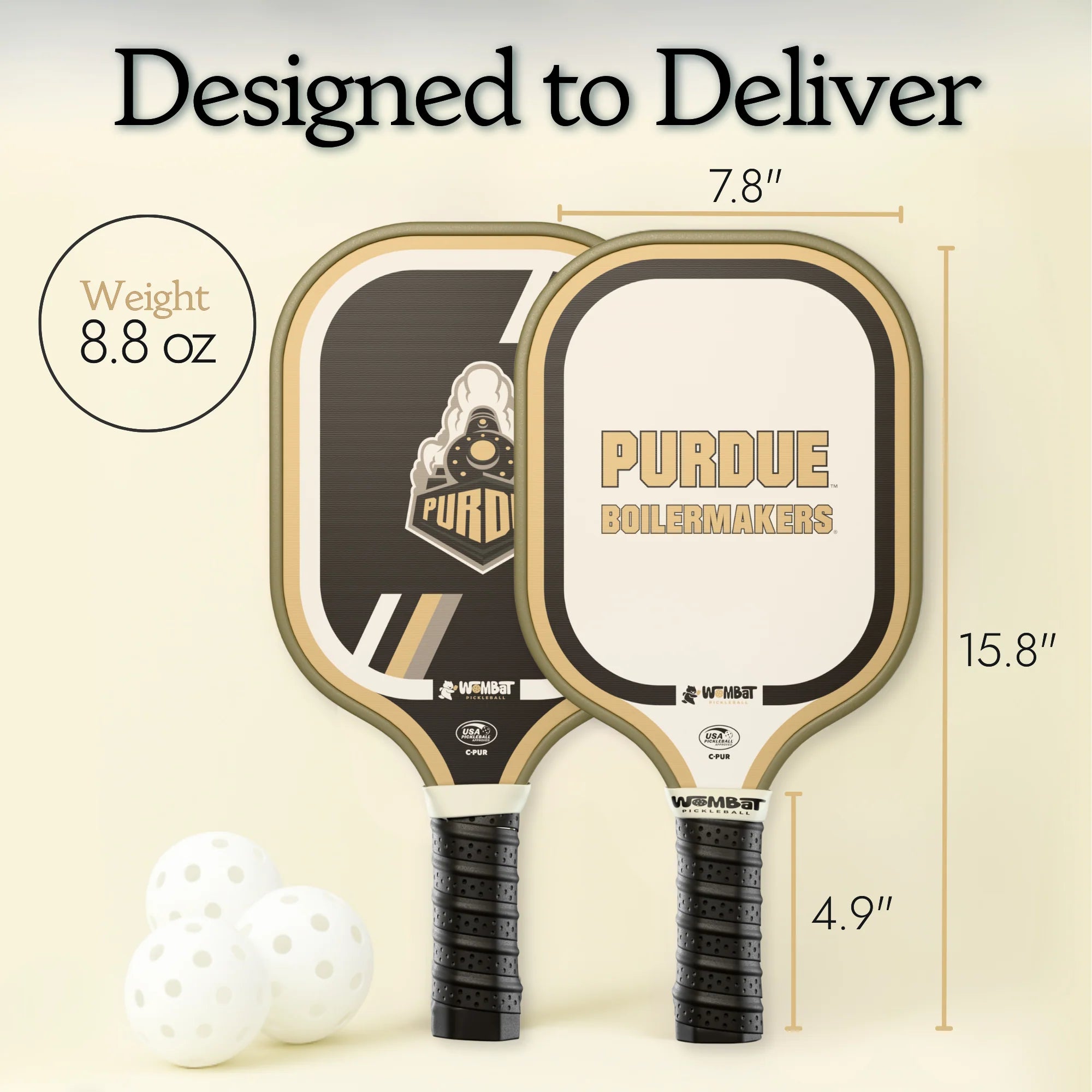 Purdue Boilermakers - 16mm Paddle