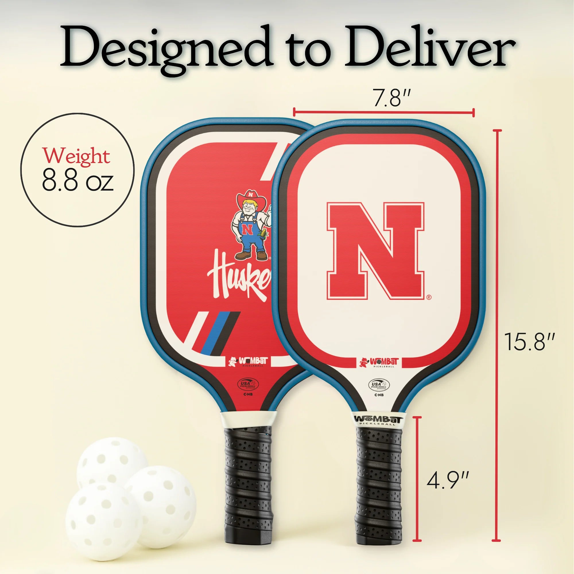 Nebraska Cornhuskers - 16mm Paddle