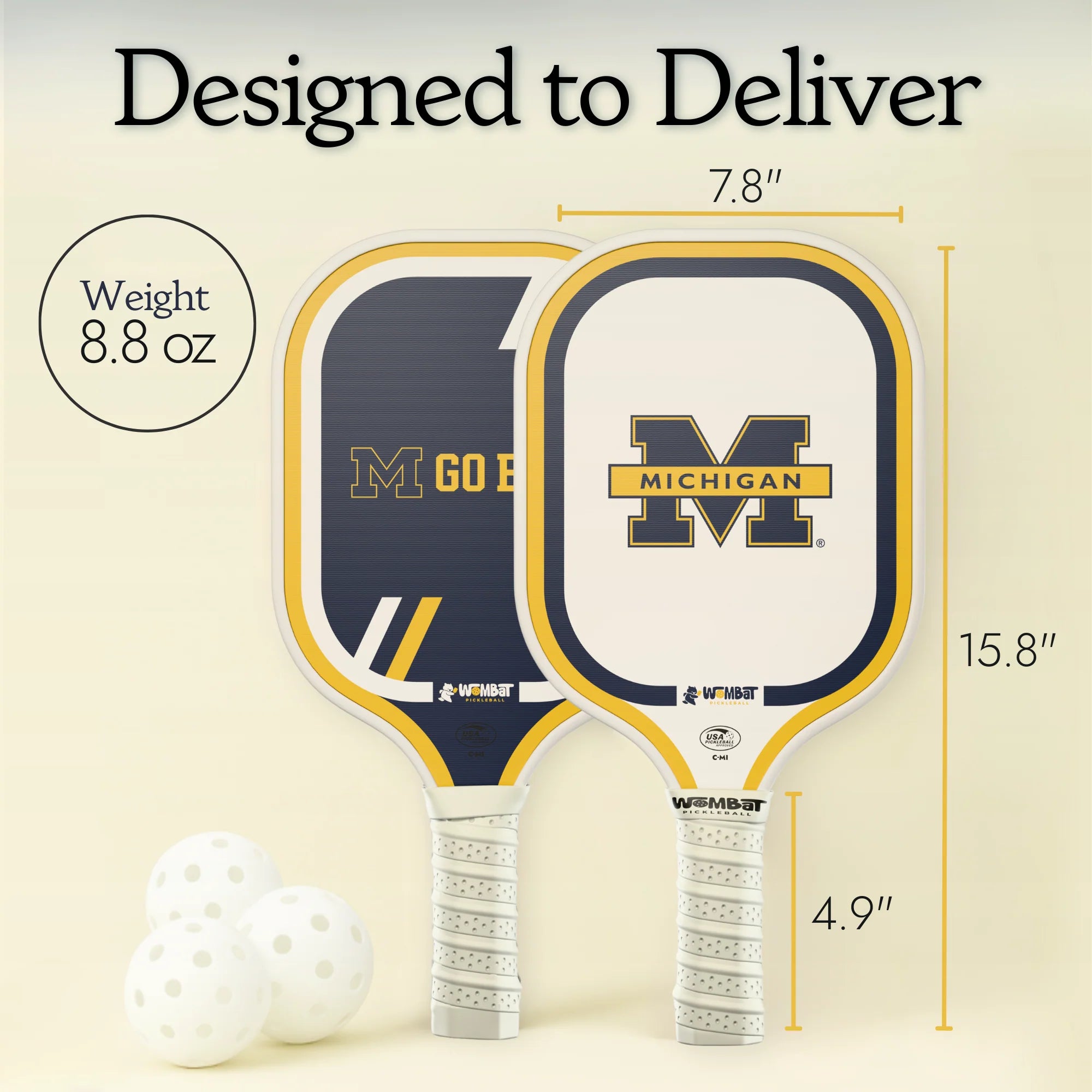 Michigan Wolverines - 16mm Paddle