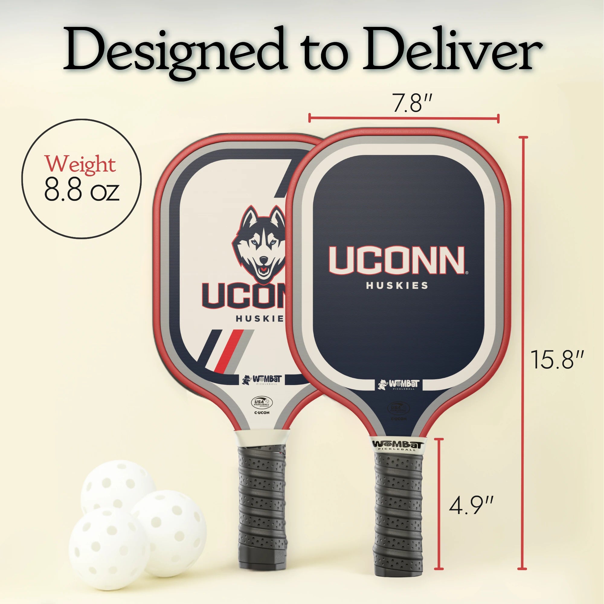 Connecticut Huskies- 16mm Paddle